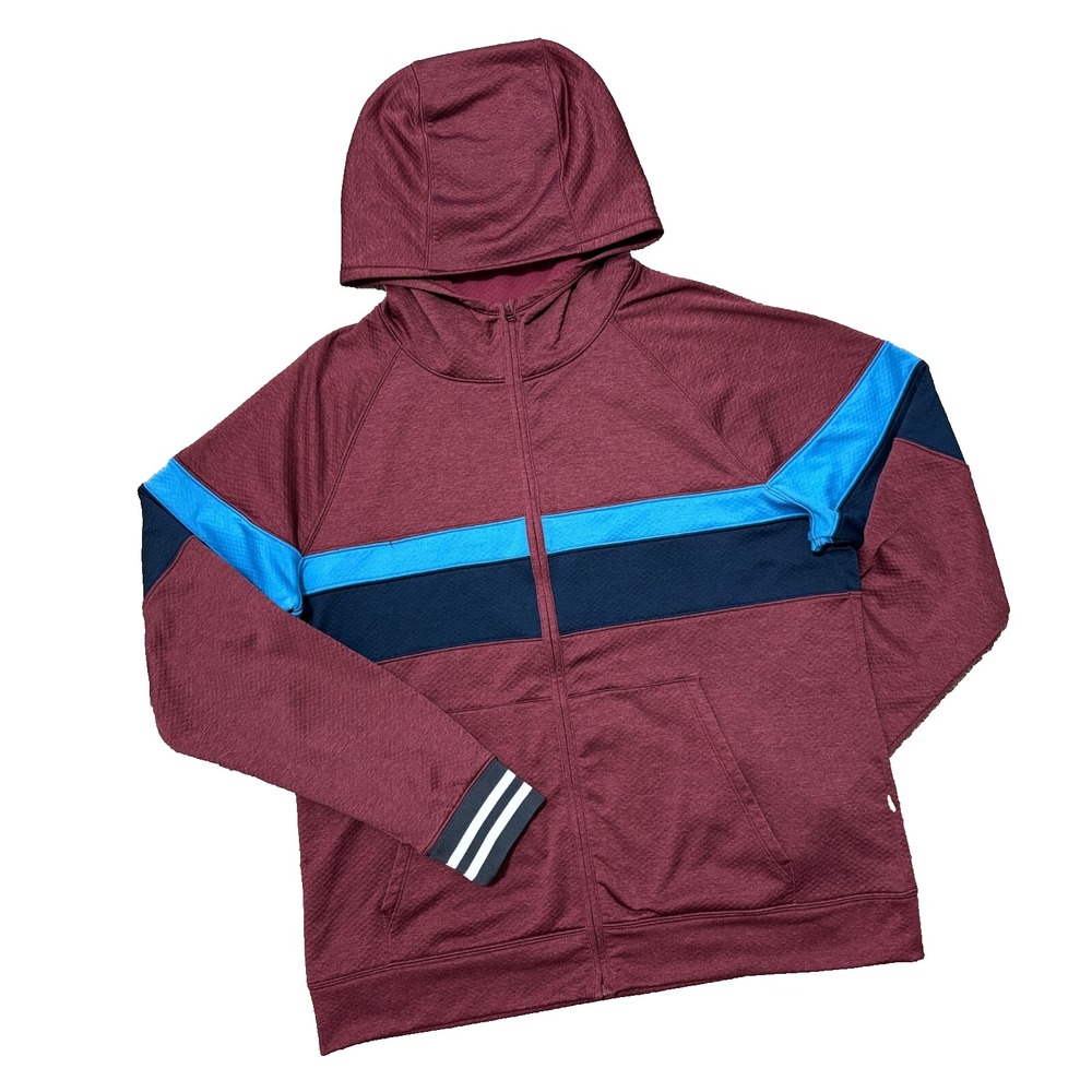 Cotopaxi Maroon and Sky Blue Hoodie